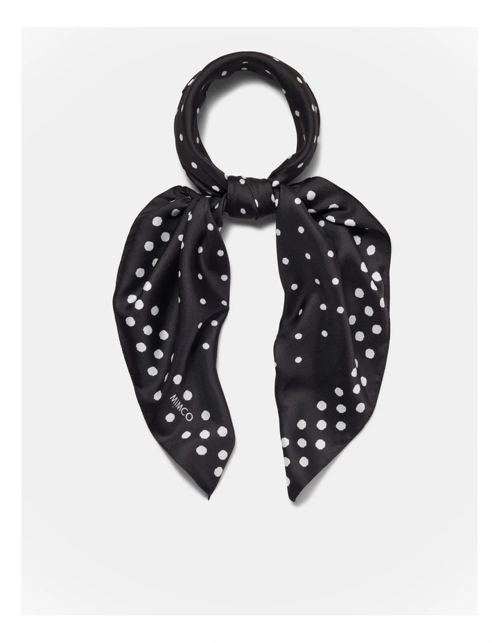 Dizzy Dots Large Scarf in Black image 1