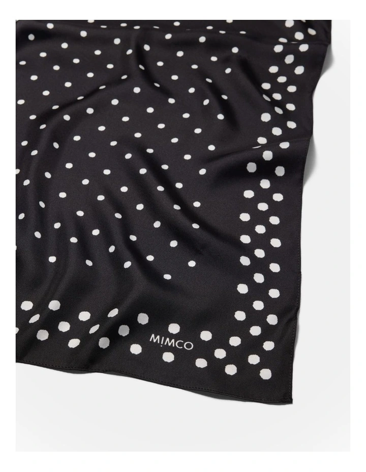 Dizzy Dots Large Scarf in Black image 3