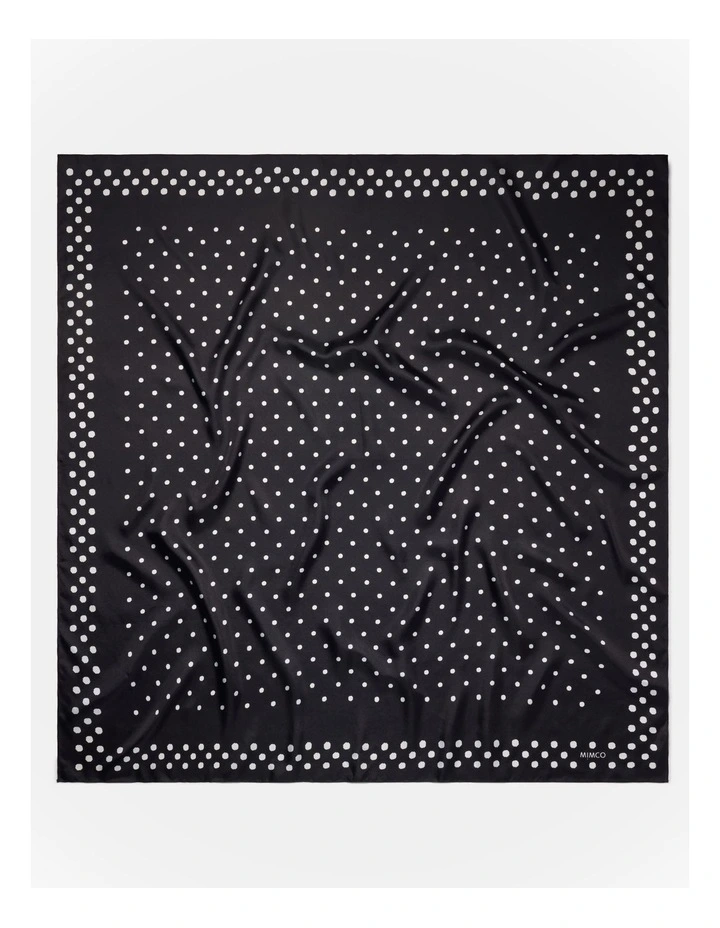 Dizzy Dots Large Scarf in Black image 5