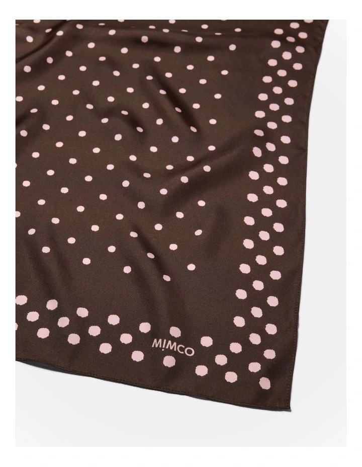 Dizzy Dots Large Scarf in Chocolate image 3