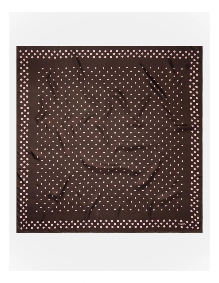Dizzy Dots Large Scarf in Chocolate image 5