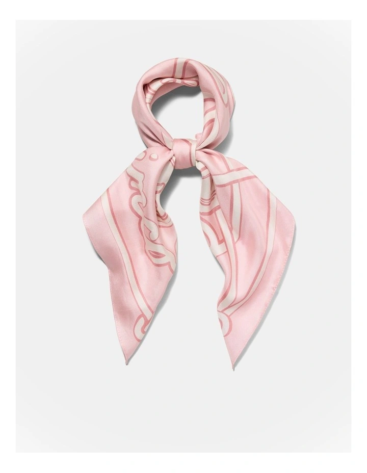 Mim Button Square Scarf in Pink image 1