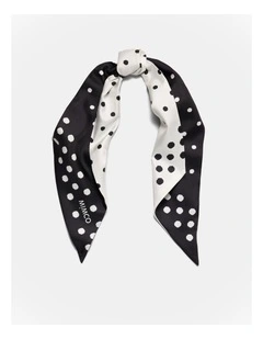 Dizzy Dots Thin Scarf in Black