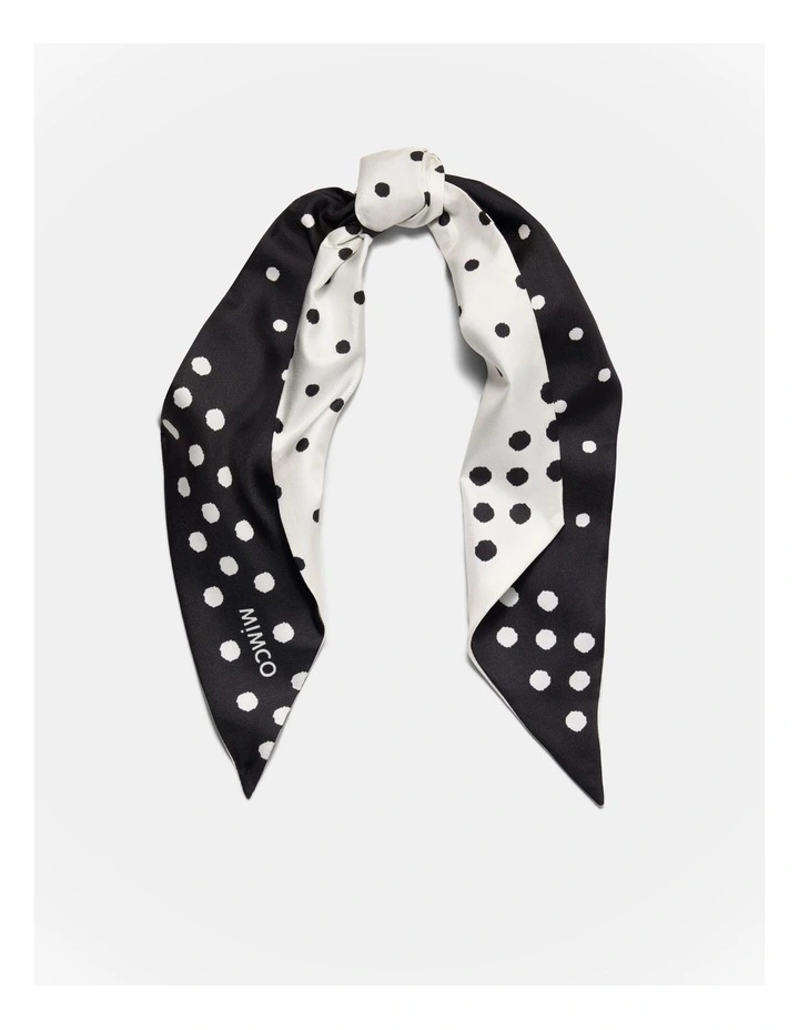 Dizzy Dots Thin Scarf in Black image 1