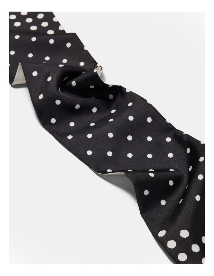 Dizzy Dots Thin Scarf in Black image 3