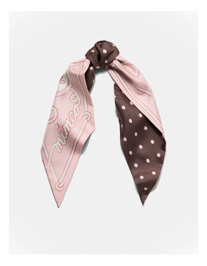 Mim Button Thin Scarf in Pink image 1