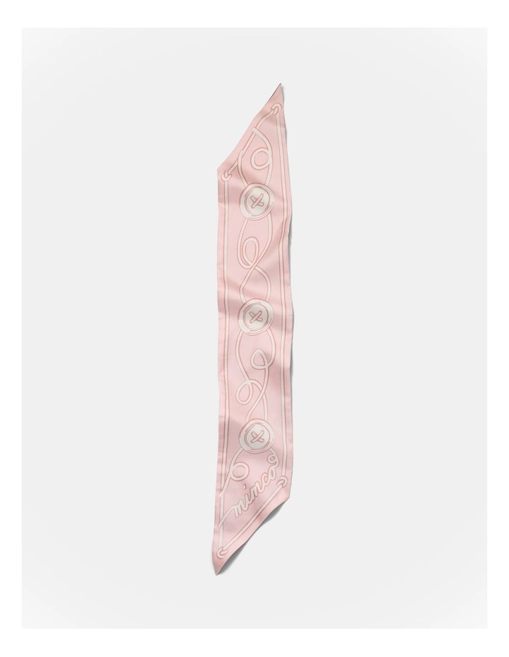 Mim Button Thin Scarf in Pink image 5
