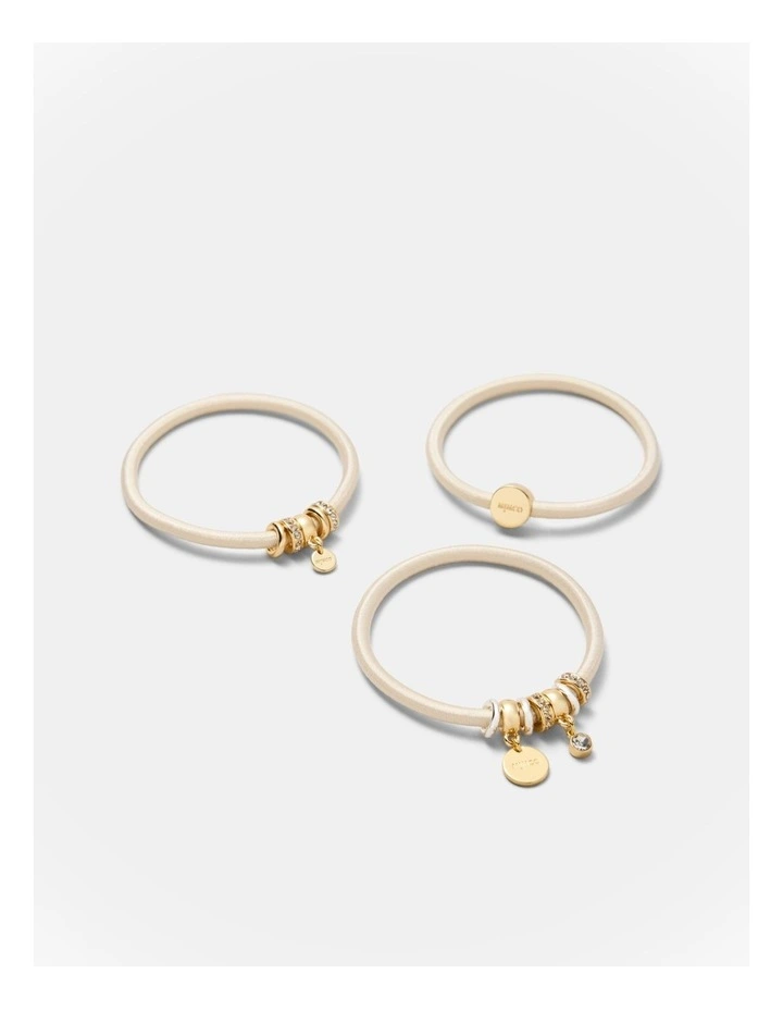 Glinted Hair Tie Set in Neutral image 1