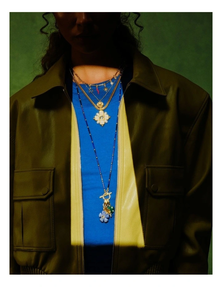 Talisman Duo Necklace in Ultra Marine image 2