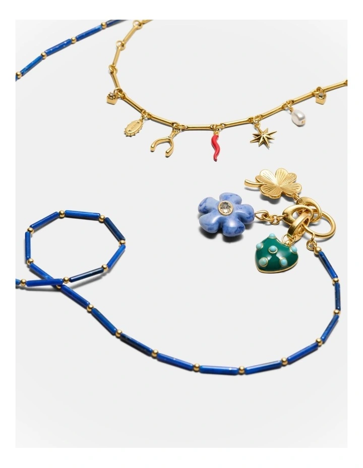 Talisman Duo Necklace in Ultra Marine image 3