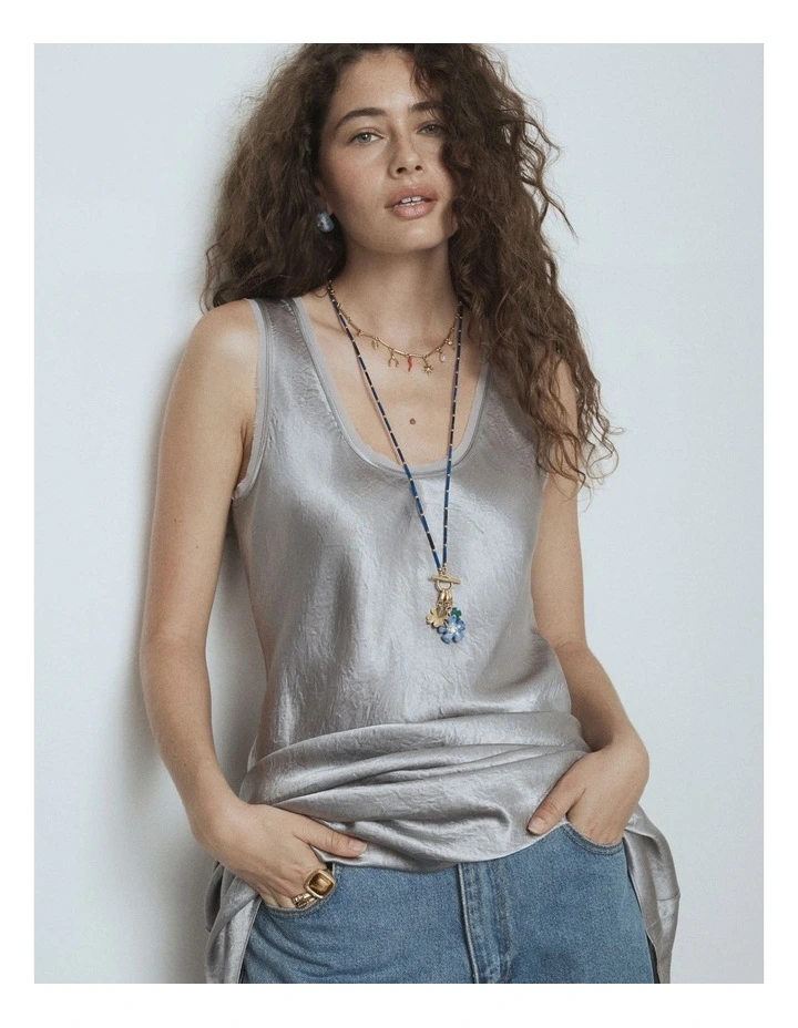 Talisman Duo Necklace in Ultra Marine image 4