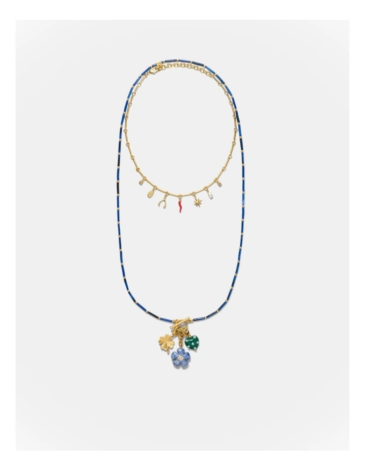 Talisman Duo Necklace in Ultra Marine image 5