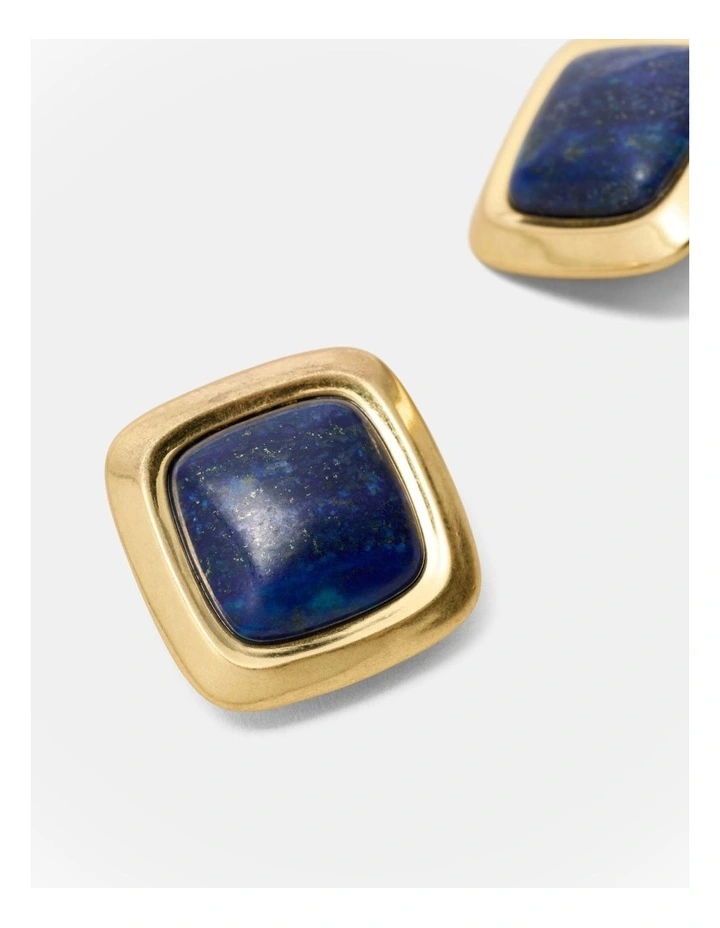Abundance Stone Stud Earrings in Cobalt image 2