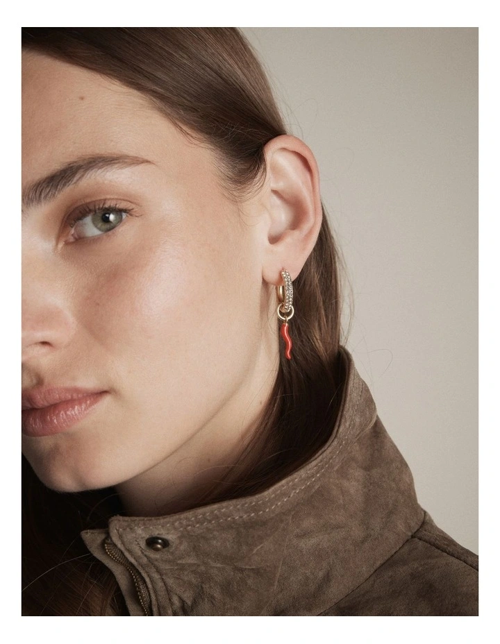 Talisman Charm Hoop Earrings in Ultra Marine image 4