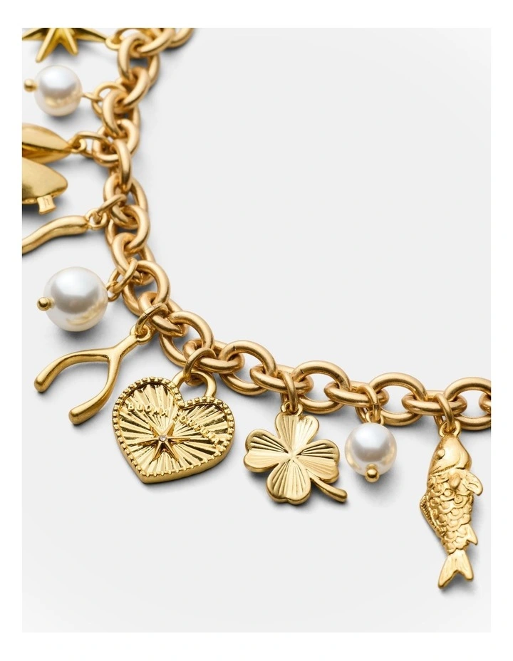 Fortuna Charm Bracelet in Gold image 2