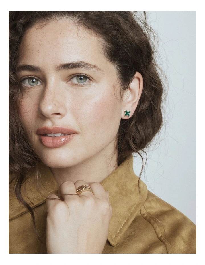 Dreamer Stud Earrings in Thyme image 2