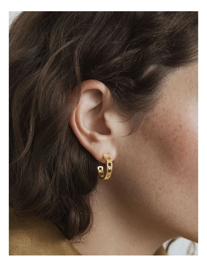 Amulet Hoop Earring in Gold image 4