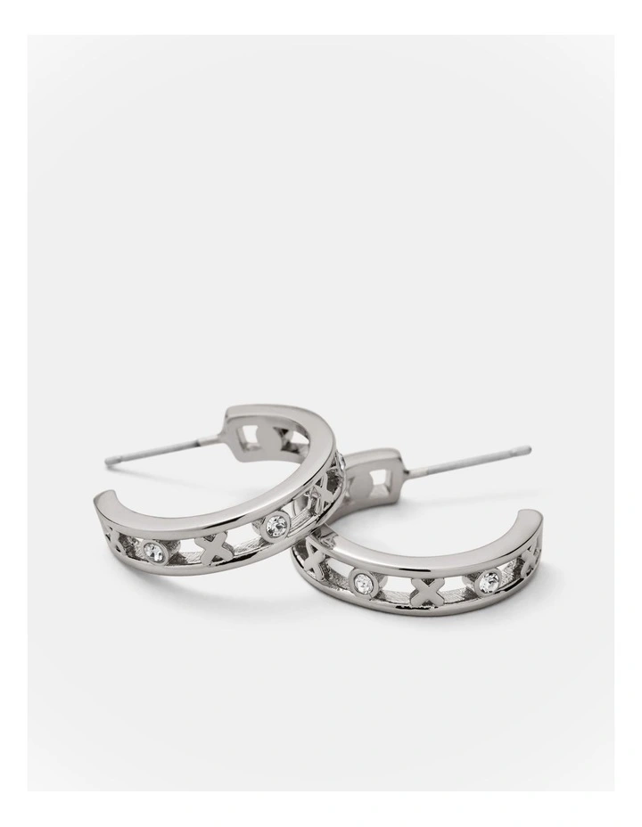 Amulet Hoop Earrings in Silver image 3
