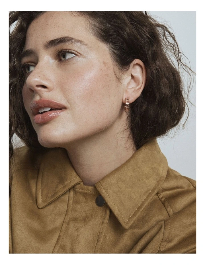 Amulet Hoop Earrings in Rose Gold image 2