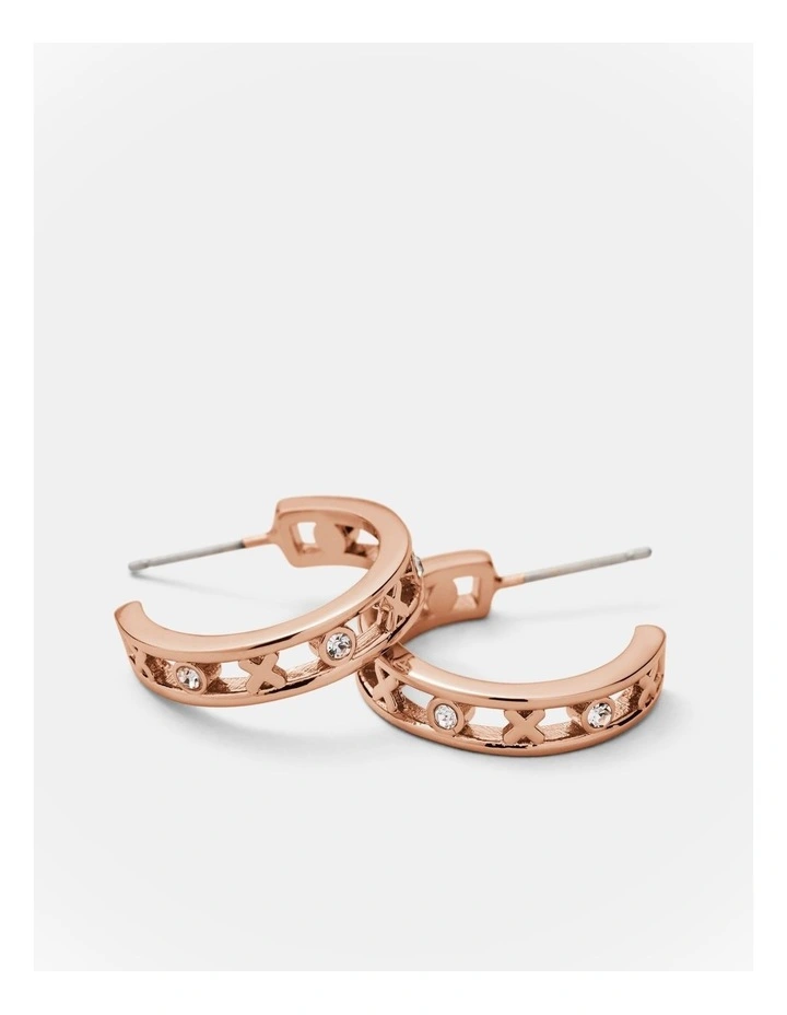 Amulet Hoop Earrings in Rose Gold image 3