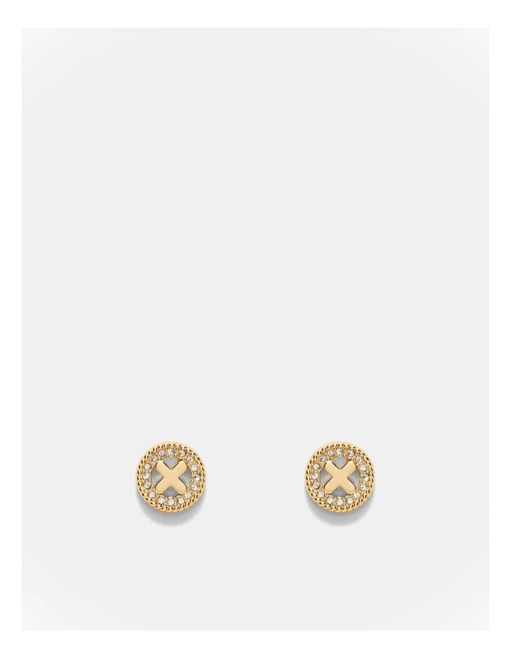 Amulet Stud Earrings in Gold image 1
