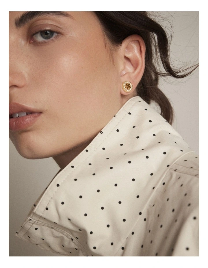 Amulet Stud Earrings in Gold image 2