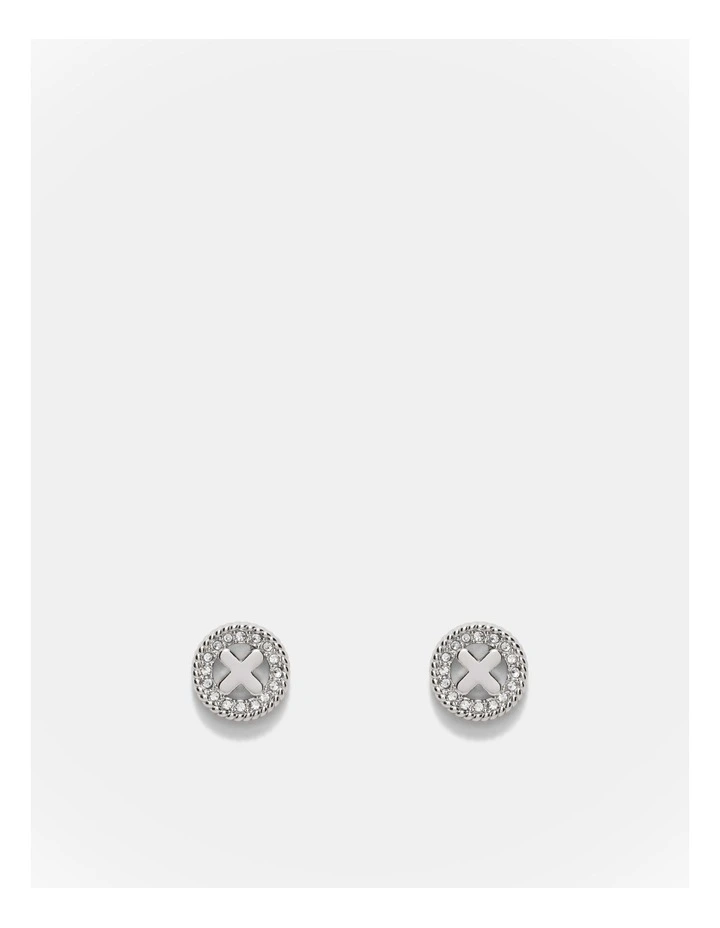 Amulet Stud Earrings in Silver image 1