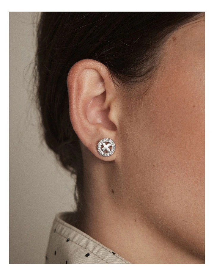 Amulet Stud Earrings in Silver image 3