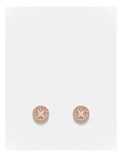 Amulet Stud Earrings in Rose Gold