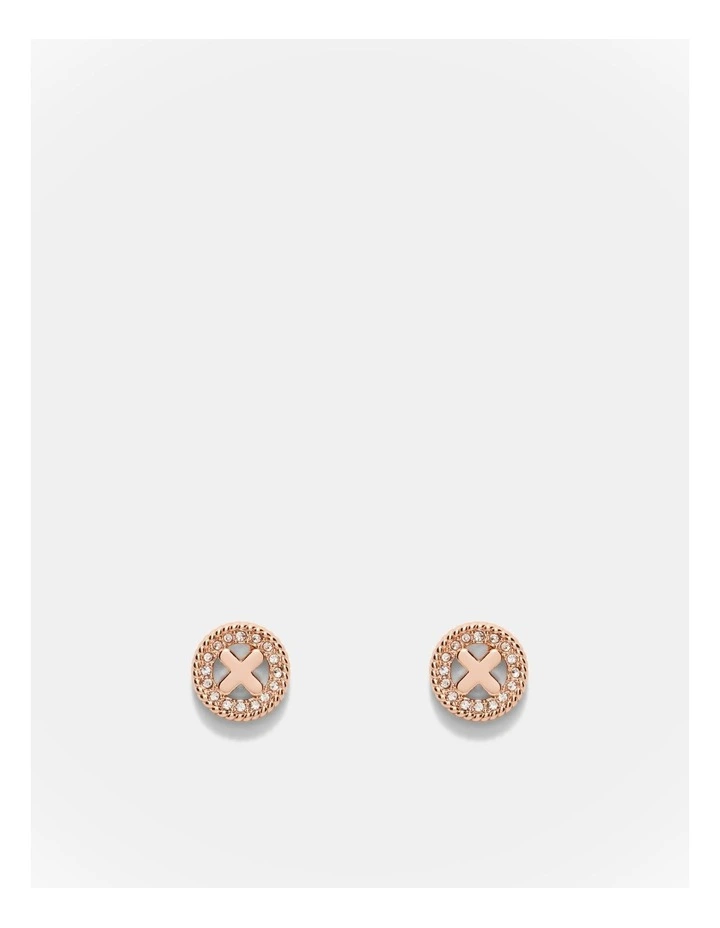 Amulet Stud Earrings in Rose Gold image 1