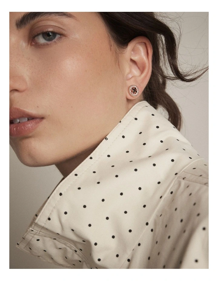 Amulet Stud Earrings in Rose Gold image 2