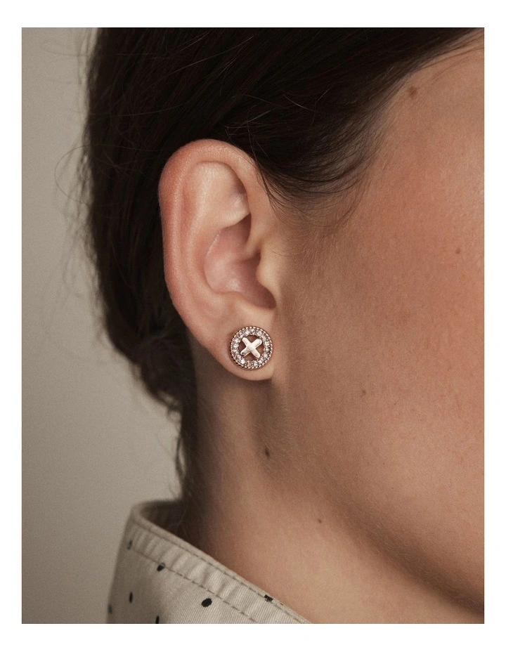 Amulet Stud Earrings in Rose Gold image 4