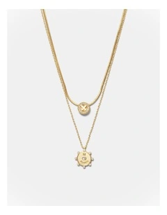 Amulet Duo Necklace in Gold