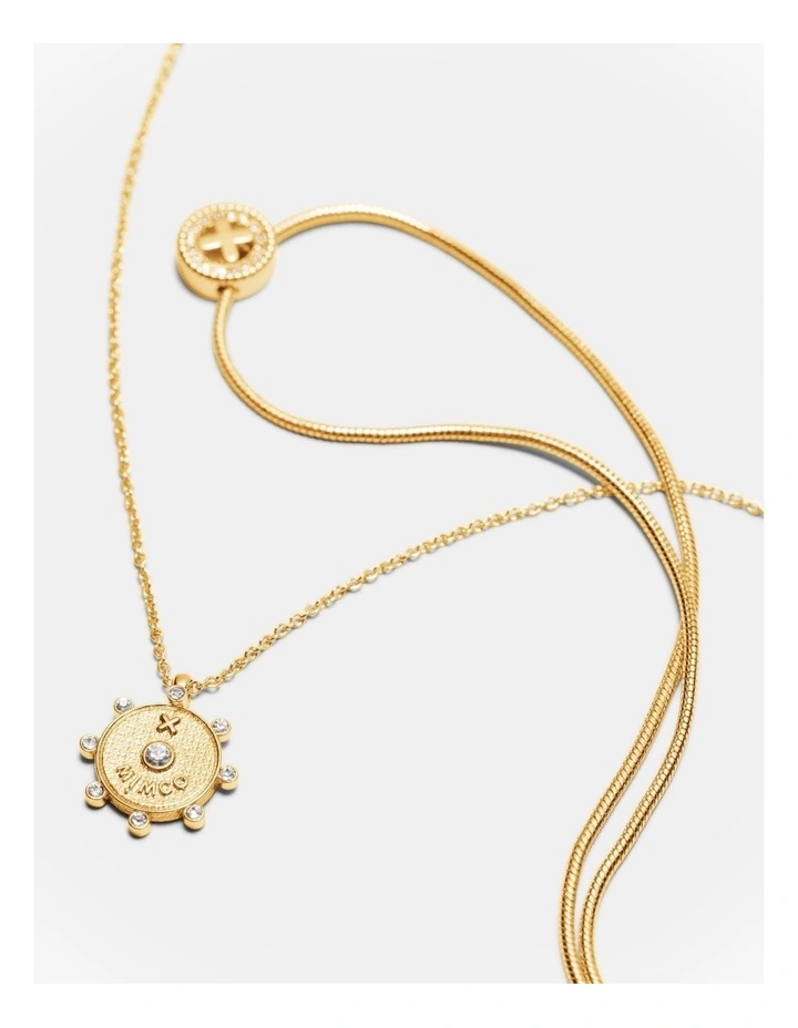 Amulet Duo Necklace in Gold image 3