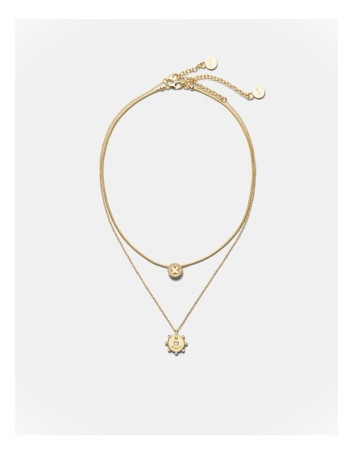 Amulet Duo Necklace in Gold image 4