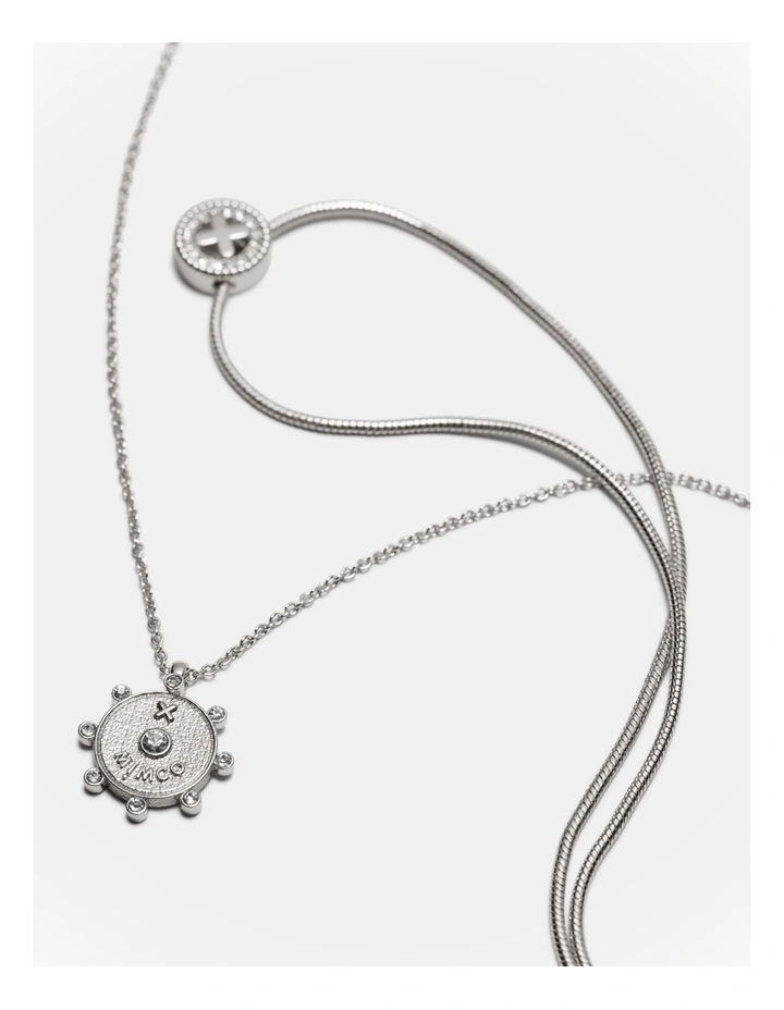 Amulet Duo Necklace in Silver image 3