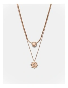 Amulet Duo Necklace in Rose Gold