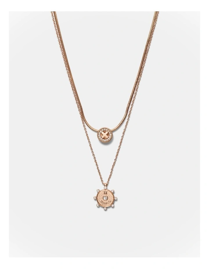 Amulet Duo Necklace in Rose Gold image 1