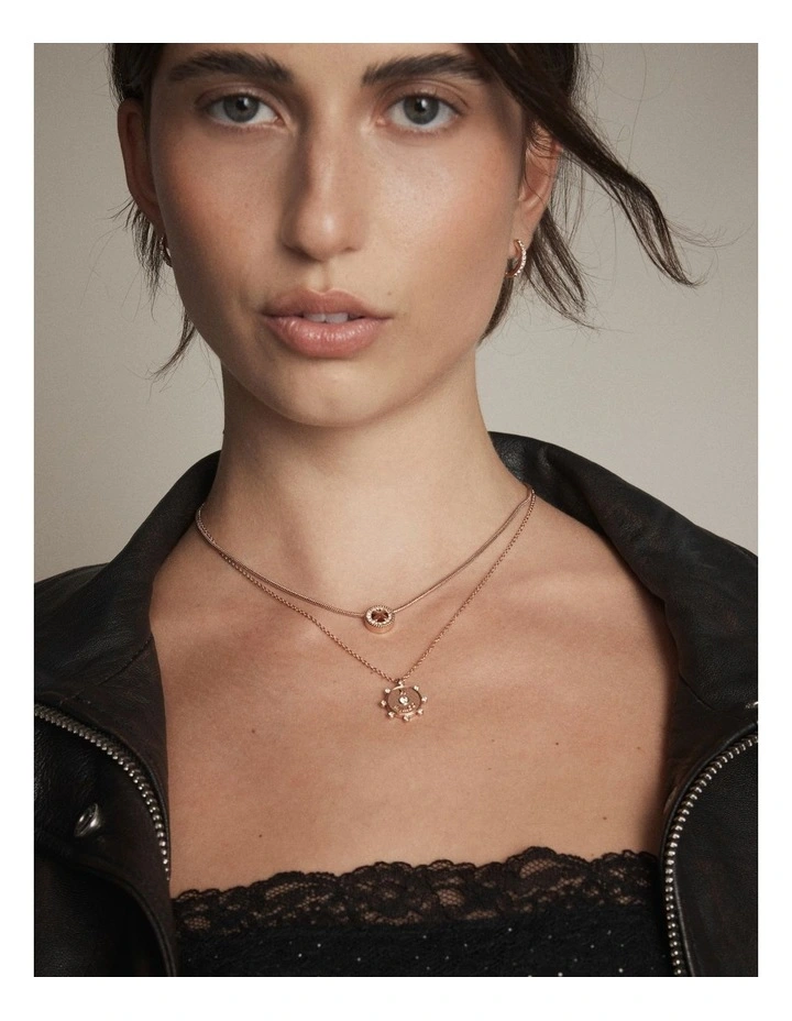 Amulet Duo Necklace in Rose Gold image 2