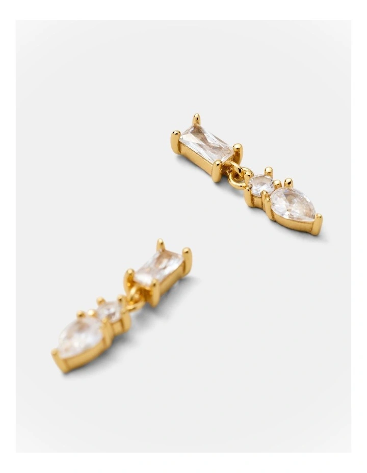 Shadow Drop Earrings in Gold image 3