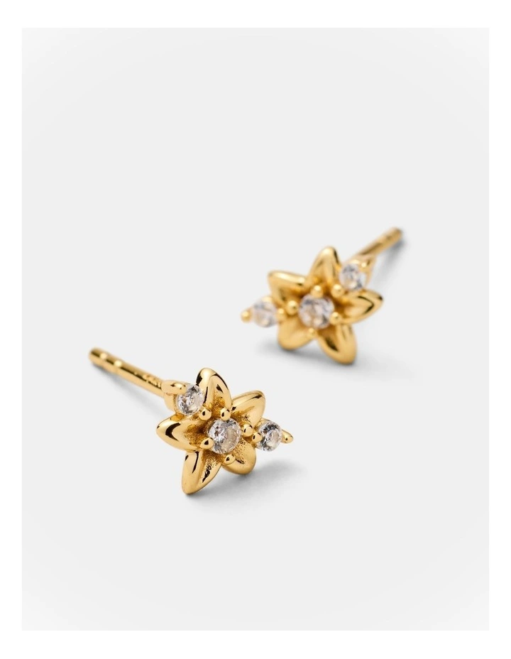 Asteria Stud Earrings in Gold image 3