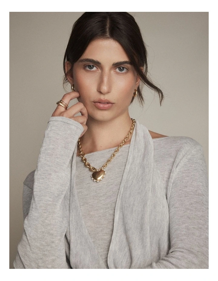 Adore Heart Necklace in Gold image 2