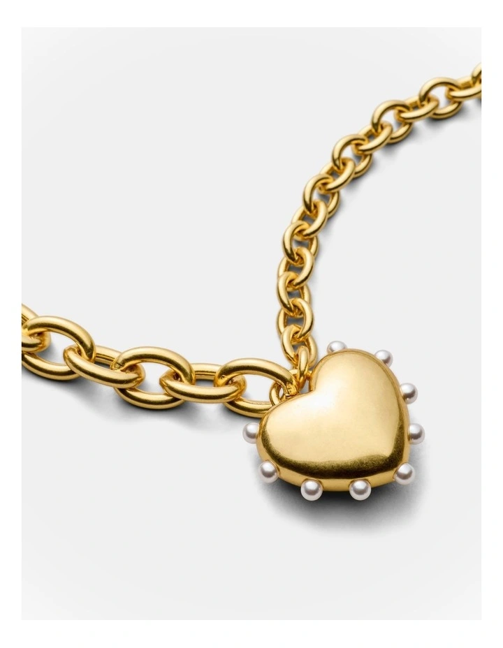 Adore Heart Necklace in Gold image 3