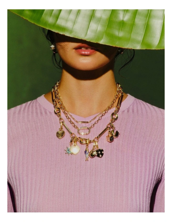 Lucky Coin Duo Necklace in Gold image 2