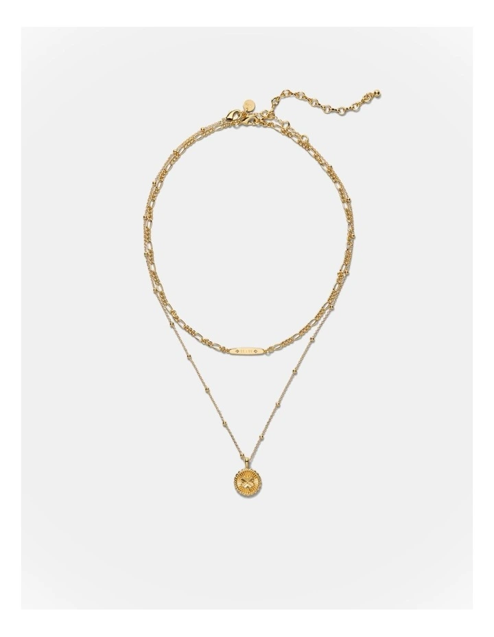 Lucky Coin Duo Necklace in Gold image 4