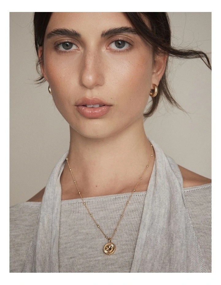 Lucky Coin Duo Necklace in Gold image 7