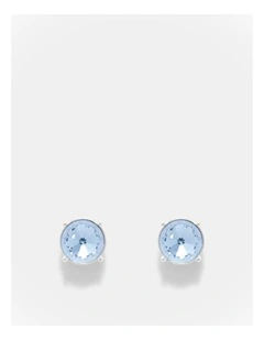 Glowy Crystal Stud Earrings in Cornflower Blue