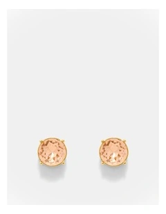 Glowy Crystal Stud Earrings in Petal