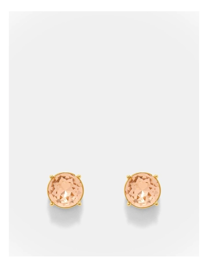 Glowy Crystal Stud Earrings in Petal image 1
