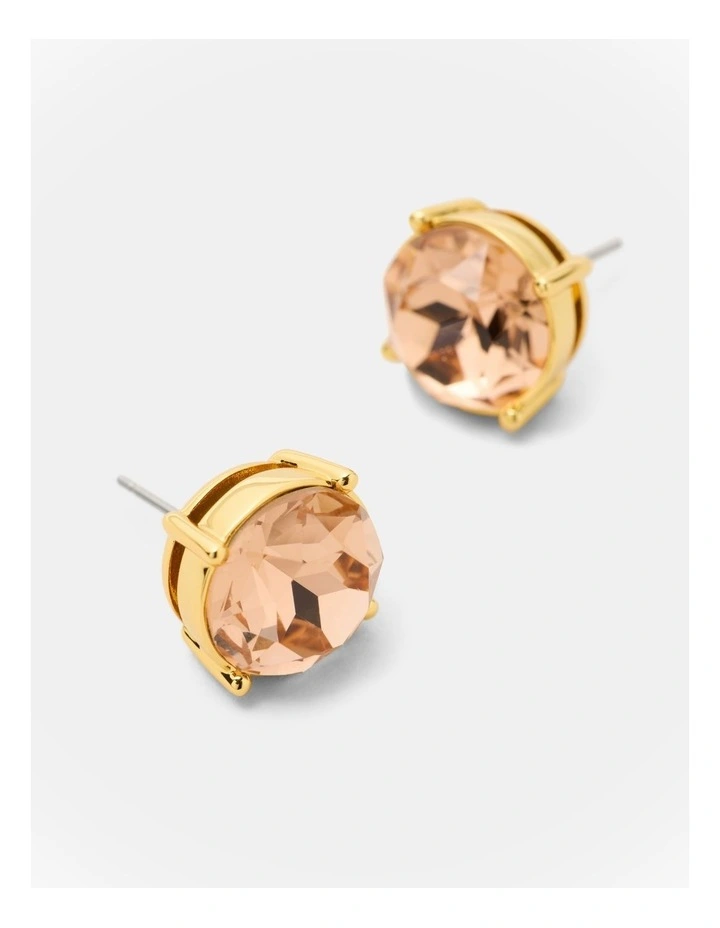 Glowy Crystal Stud Earrings in Petal image 3